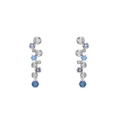 Rhodium-Plated Metal & Two-Tone Crystal Constella Drop Earrings - 5732775 - Swarovski