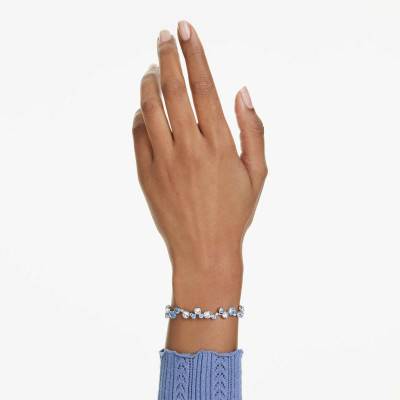 Rhodium-Plated Metal & Two-Tone Crystal Constella Bracelet, Length 15.5 cm to 20 cm - 5722479 - Swarovski