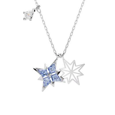 Symbolica Rhodium-Plated Metal & Two-Tone Crystal Necklace, Length 38 cm to 43 cm - 5734252 - Swarovski