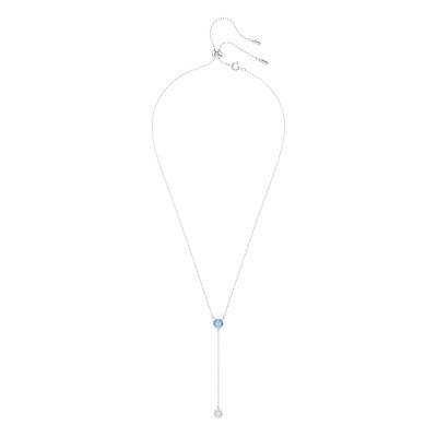 Stilla Attract Rhodium-Plated Metal & Crystal Y-Necklace, Length 30 cm to 46 cm - 5734249 - Swarovski
