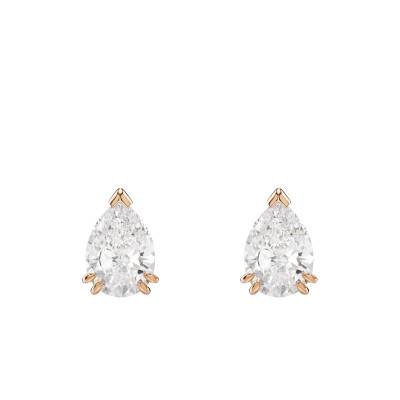Stilla Rose Metal & White Crystals Stud Earrings - 5734248 - Swarovski