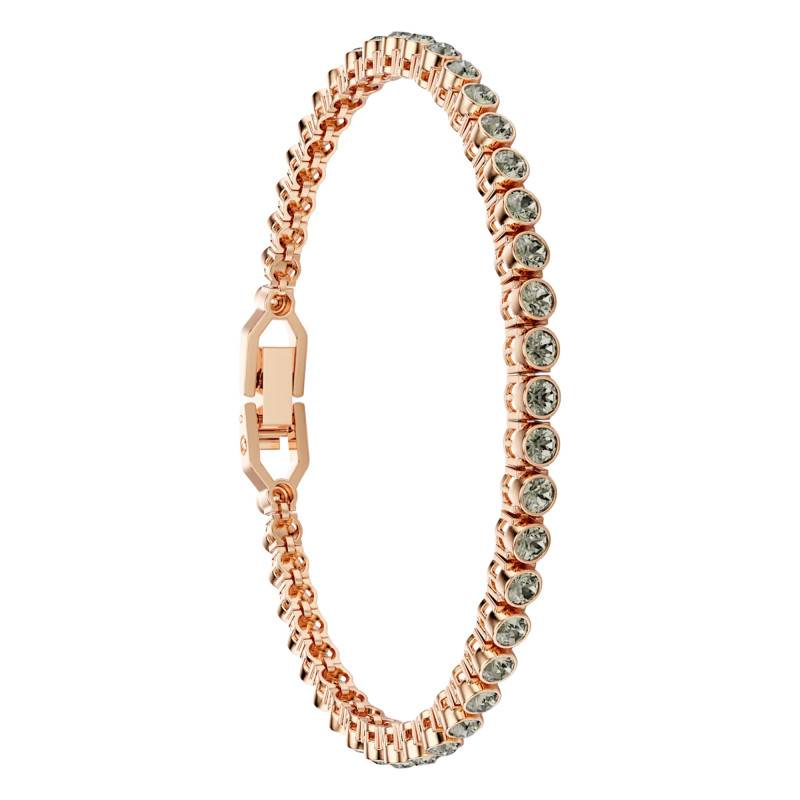 Rose Metal & Black Crystal Imber Emily Tennis Bracelet, Length 16,5 cm to 18,5 cm - 5734240 - Swarovski