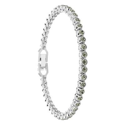 Imber Emily Rhodium-Plated Metal & Black Crystal Tennis Bracelet, Length 15 cm to 18.5 cm - 5734238 - Swarovski