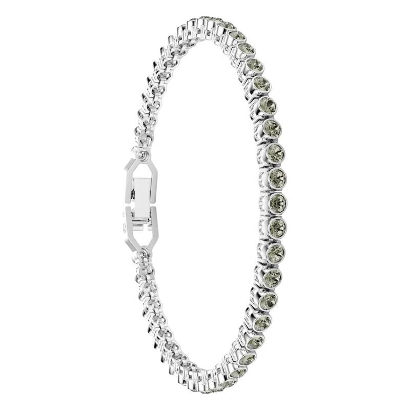 Imber Emily Rhodium-Plated Metal & Black Crystal Tennis Bracelet, Length 15 cm to 18.5 cm - 5734238 - Swarovski