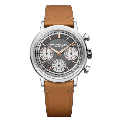 Montre Millésime Automatique Chronographe Tri-Compax 39mm gris - Raymond Weil