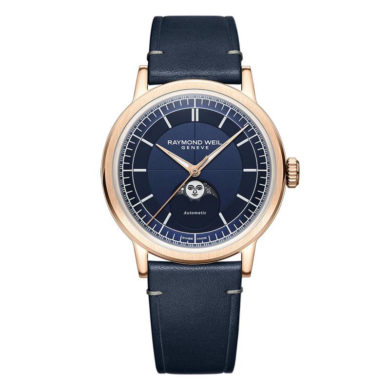 Millesime Moonphase 39 mm Watch - Blue Dial - Raymond Weil
