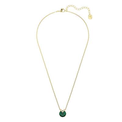 Bella V Gold-Plated Metal, Green & White Crystal Necklace, 38 cm to 43 cm - 5735387 - Swarovski