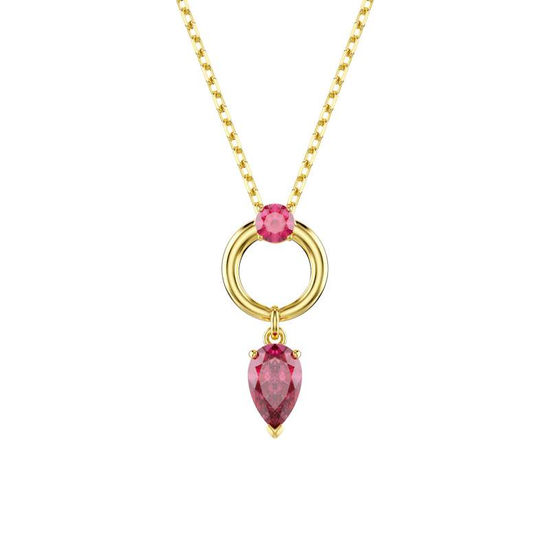 Mesmera Gold-Tone Metal & Red Crystal Necklace - 5732487 - Swarovski