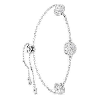 Una Angelic Double Side Rhodium-Plated Metal & White Crystals Bracelet, Length 24 cm - 5732272 - Swarovski