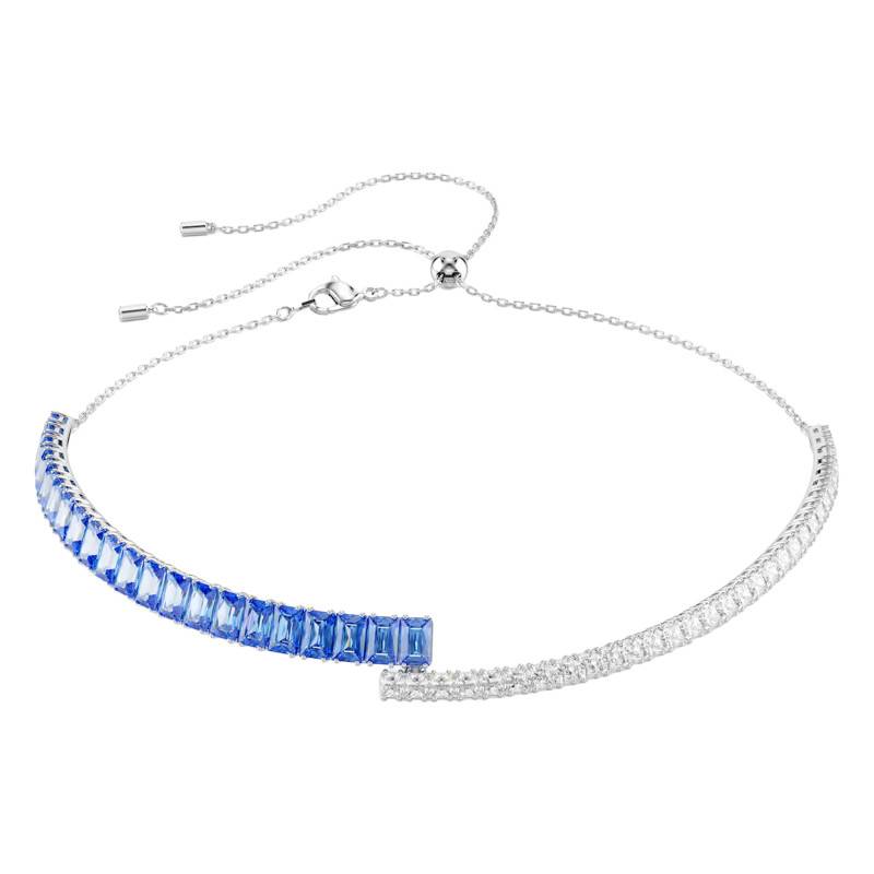 Matrix Rhodium-Plated Metal & Two-Tone Crystal Necklace, Length 38 cm to 48 cm - 5722464 - Swarovski