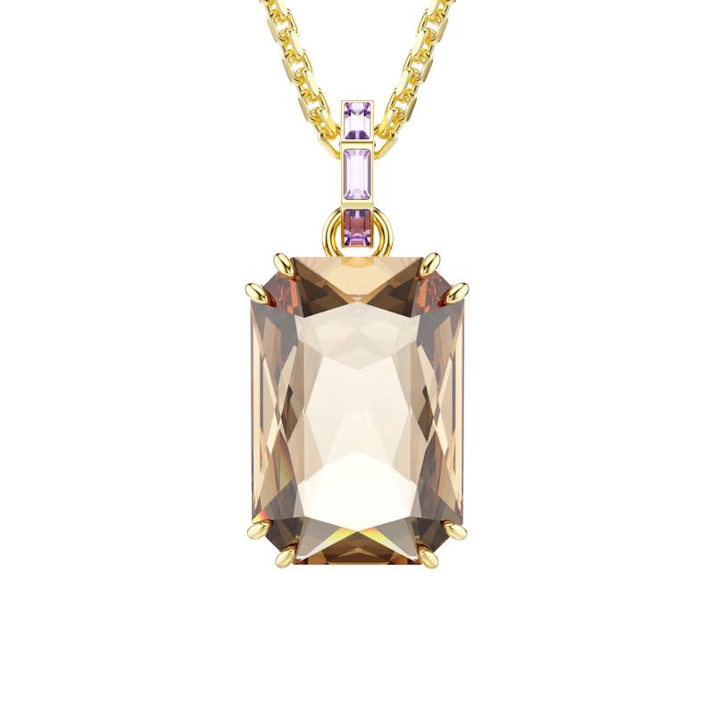 Gold-Tone Metal & Multicolor Crystals Millenia Necklace, Length 65 cm to 75 cm - 5725752 - Swarovski