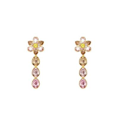 Boucles d'oreilles Idyllia, Métal Doré & Cristaux Multicolores - 5732381 - Swarovski