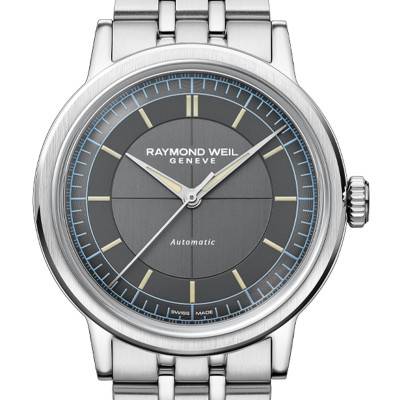 Montre Millésime Automatique 39mm Seconde Centrale Cadran Gris - Raymond Weil