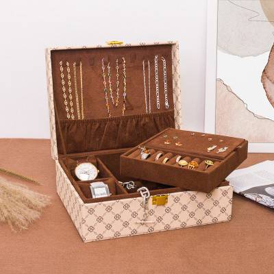 Boîte à Bijoux Crème, 23x18x9cm - Les Essentiels