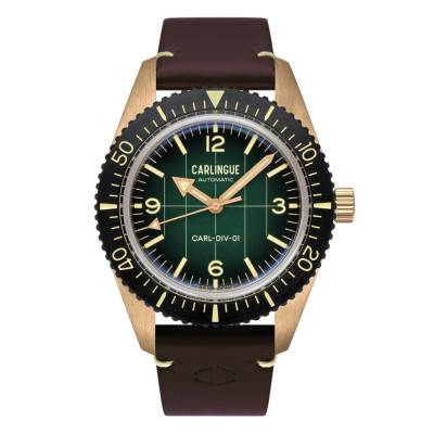 Carlingue Special Edition Bronze & Green Diver 01 Watch CT-001-A - Carlingue