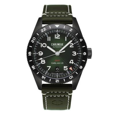 Black & Green Special Edition Aviation 01 Watch CT-002-A - Carlingue