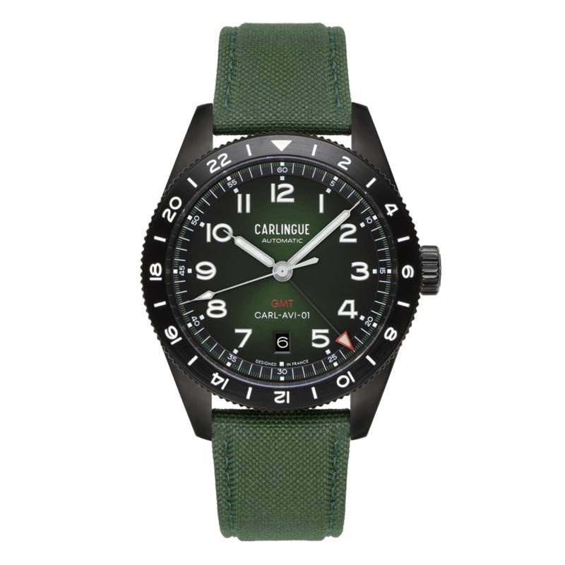 Black & Green Special Edition Aviation 01 Watch CT-002-A - Carlingue