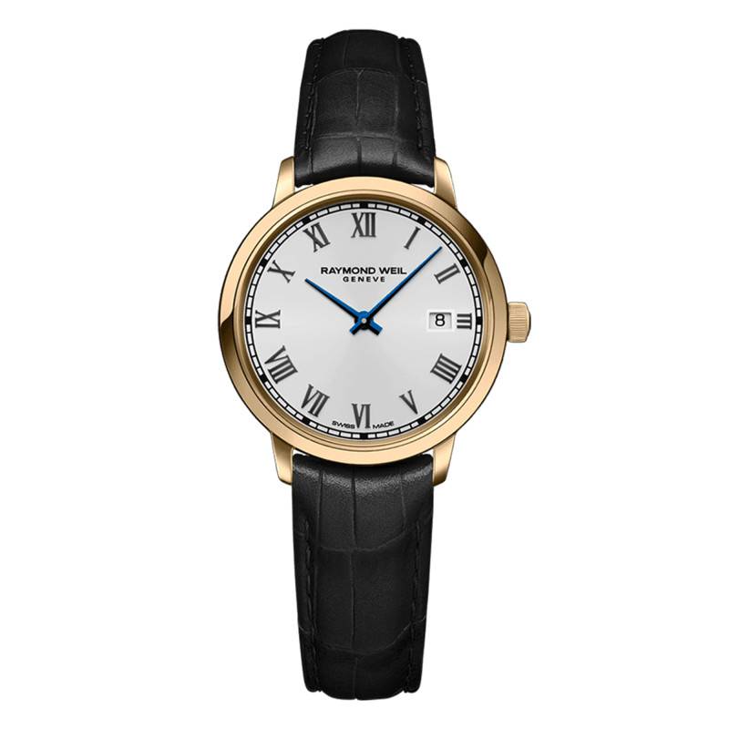 White Dial 750/1000 Yellow Gold PVD-Coated Stainless Steel Toccata Classic 29 mm Watch 5985-PC-00359 - Raymond Weil