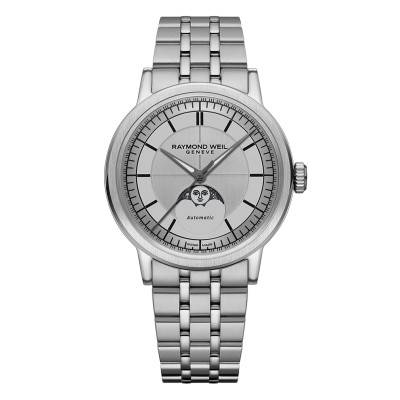 Montre Millesime Automatique Phase de lune 39.5 mm cadran argent - Raymond Weil