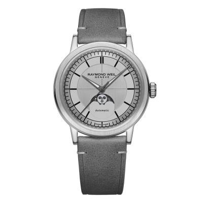 Montre Millesime Automatique Phase de lune 39.5 mm cadran argent - Raymond Weil