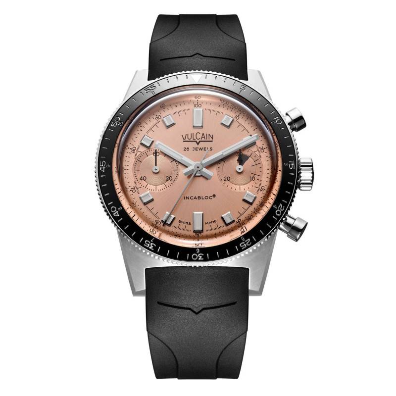 Limited Edition Salmon Skindiver Chronograph Watch 590176A87 - Vulcain