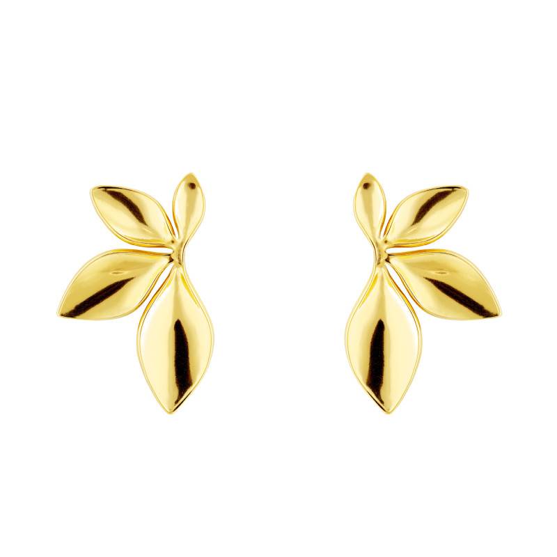 Gold-Plated Steel Drop Earrings - Emanessence