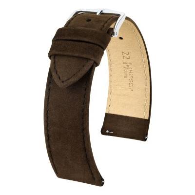 Brown Nubuck Osiris Leather Watch Strap 03433010 - Hirsch