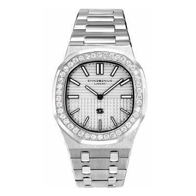 Genius Genie 36 Saint Moritz Lab-Diamond Bezel Watch - Genius