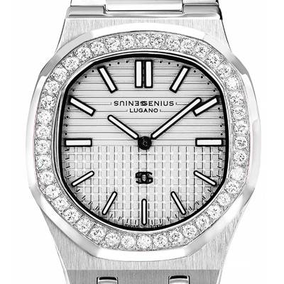 Genius Genie 36 Saint Moritz Lab-Diamond Bezel Watch - Genius