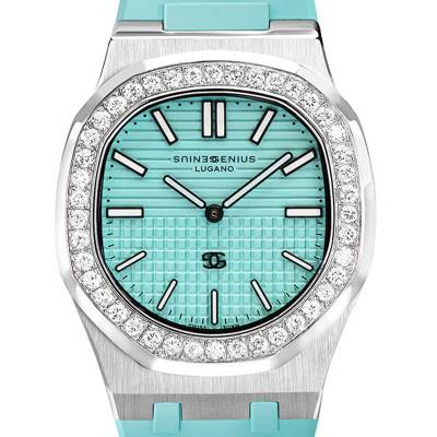 Montre Idiofyia 36 Greece Lunette Diamant de Synthèse - Genius
