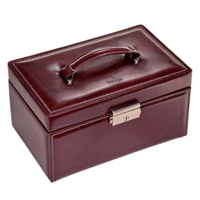 Elly Bordeaux Floral Jewelry Box, 22x14x11.5cm - Sacher 1846