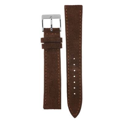 Bracelet de montre cuir suedé marron foncé 20mm - MeisterSinger