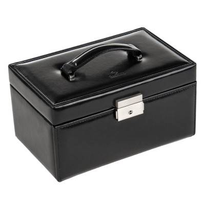 Boîte à Bijoux en Cuir Noir Elly, 22x14x11,5cm - Sacher 1846
