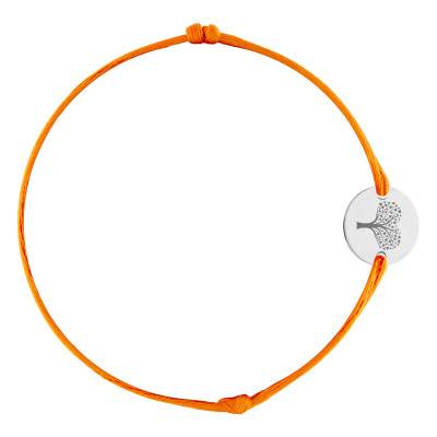 Bracelet Cordon Médaille Arbre de Vie en Coeur, Argent 925, Longueur Ajustable - Lumiosa