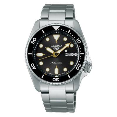 Seiko 5 Sports SKX Midsize Automatic Black & Gold Watch SRPL79K1 - Seiko 5 Sports