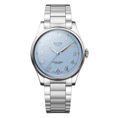 Montre Royal Smith 90-006 Breguet Numerals Silver Case Blue Dial - Kuoe Kyoto