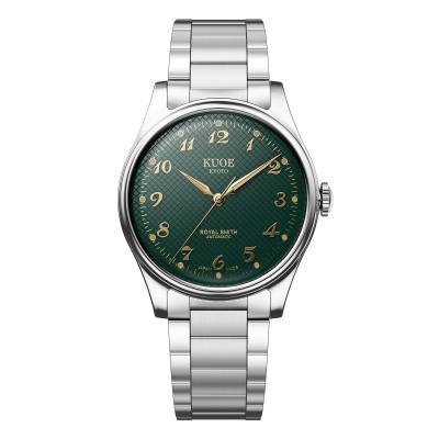 Royal Smith 90-006 Breguet Numerals Silver Case Green Dial Watch - Kuoe Kyoto