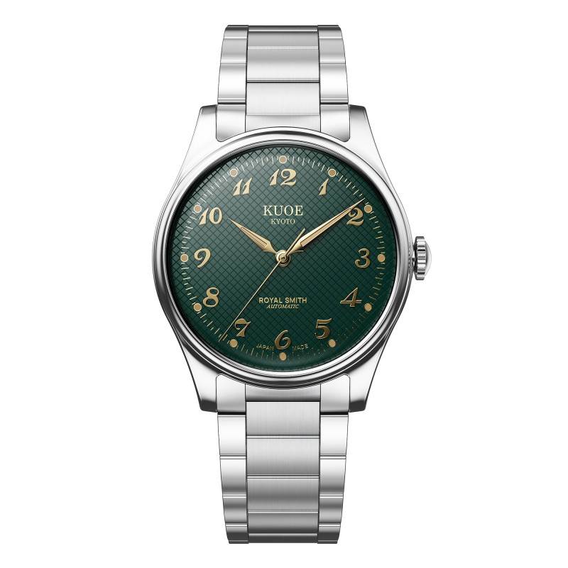 Royal Smith 90-006 Breguet Numerals Silver Case Green Dial Watch - Kuoe Kyoto