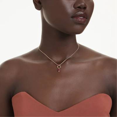 Mesmera Gold-Tone Metal & Red Crystal Necklace - 5732487 - Swarovski