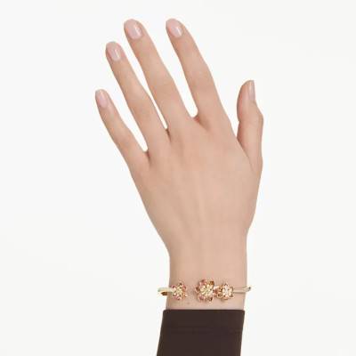 Idyllia Gold-Tone Metal & Multicolor Crystal Bangle Bracelet, Length 16.5 cm - 5736220 - Swarovski