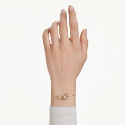 Idyllia Bracelet in Gold-Plated Metal & Multicolor Crystals, Length 15.5 cm to 20 cm - 5732423 - Swarovski