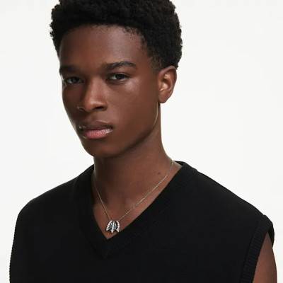 Collier Sublima, Métal Ruthenié & Cristaux Blancs, Longueur 42 à 52 cm - 5735225 - Swarovski