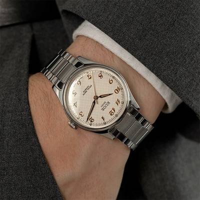 Royal Smith 90-006 Breguet Numerals Silver Case Ivory Dial Watch - Kuoe Kyoto