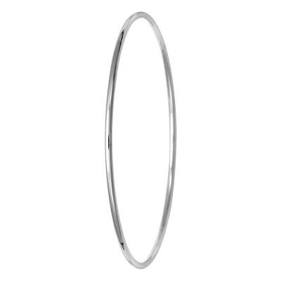 925 Silver Bangle Bracelet, 55 mm to 65 mm Diameter, 2 mm Width - Artemis