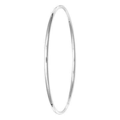 925/1000 Silver Bangle Bracelet, Diameter 55 cm to 70 cm, Width 2.50 mm - Artemis