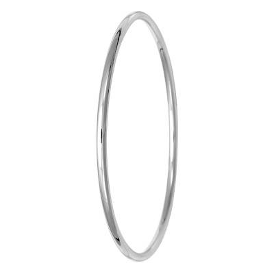 925 Silver Bangle Bracelet, Diameter 55 mm to 65 mm, Width 3 mm - Artemis