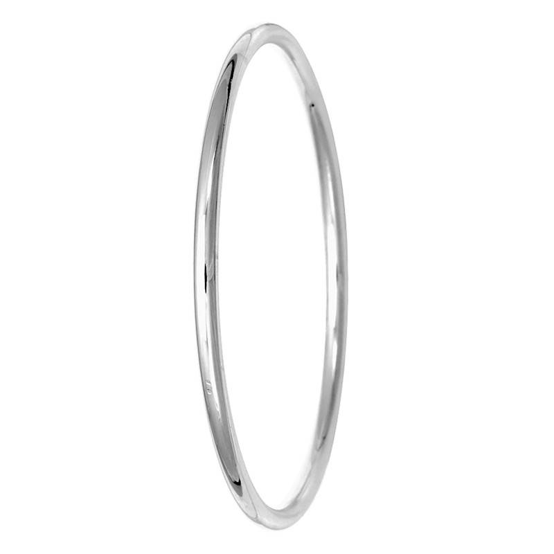 925 Silver Bangle Bracelet, Diameter 55 mm to 65 mm, Width 3.50 mm - Artemis