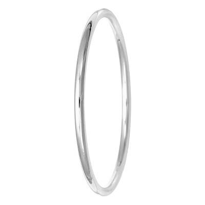925 Silver Bangle Bracelet, Diameter 60 mm to 65 mm, Width 4 mm - Artemis