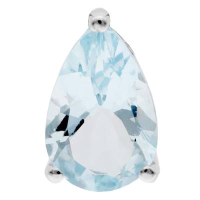 Pendentif Aigue Marine 0,68 ct en Or Blanc 750 - Aurora