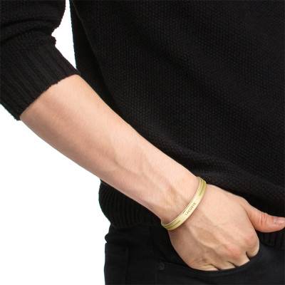 Bracelet Aventurer en Acier Inoxydable Doré, Largeur de 8 mm - 2040527 - Lacoste